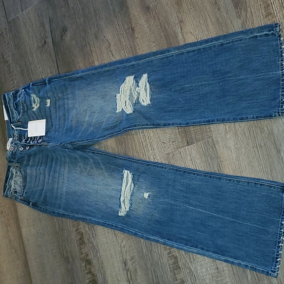 BNWT Kancan 90s Flare distressed button fly jeans - Picture 2 of 4